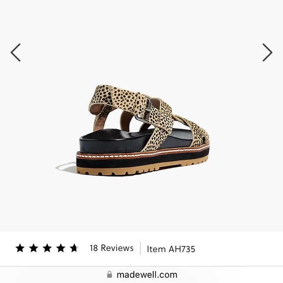 Madewell The Aubrey Sandal in Spotted Calf Hair - Picture 3 of 7